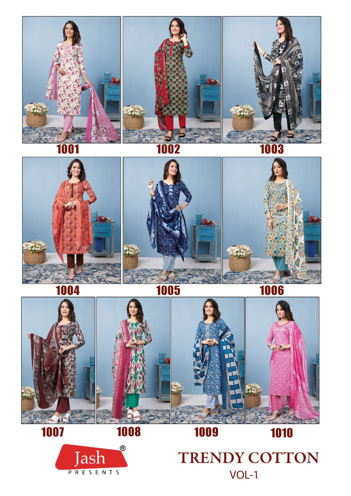 Jash Trendy Cotton Vol 1 Readymade Dress Catalog
